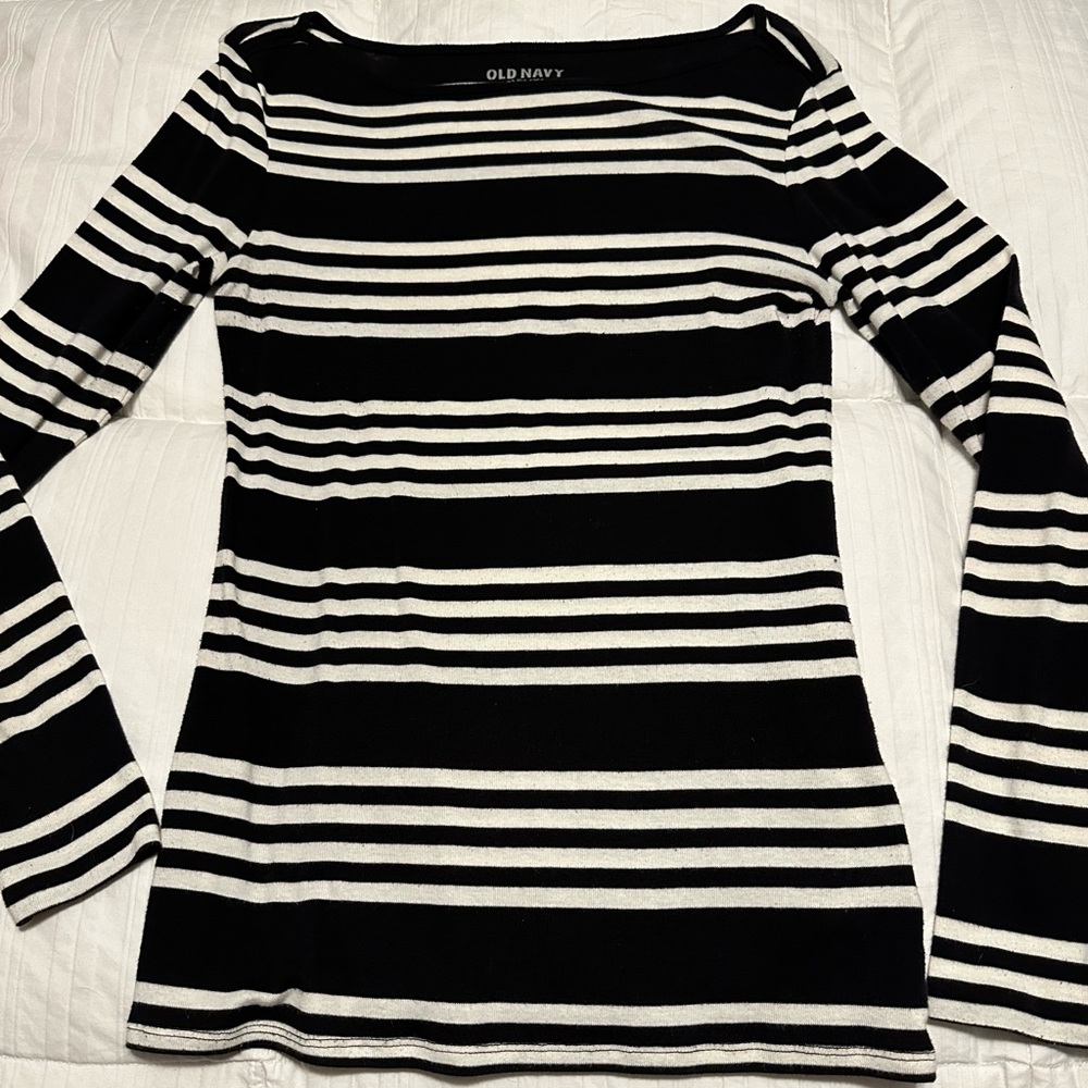 Old Navy Striped Long Sleeve Top Medium